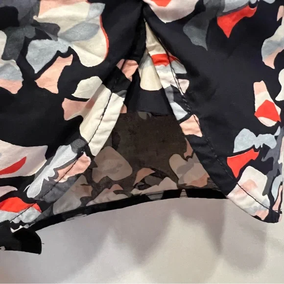 COS Long Sleeve Button Down Blouse Navy Abstract Floral Size 6 - Picture 7 of 9